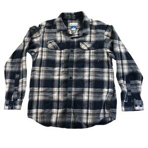 Columbia Men's Dallas Cowboys Shirt Medium Western Black Plaid